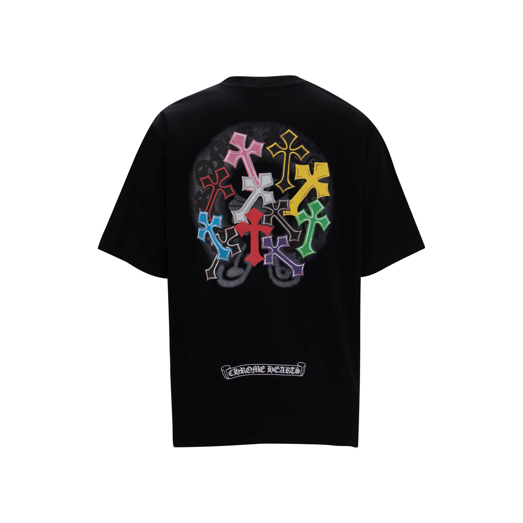 Chrome Hearts Puffy Rainbow Cross T-Shirt 6024