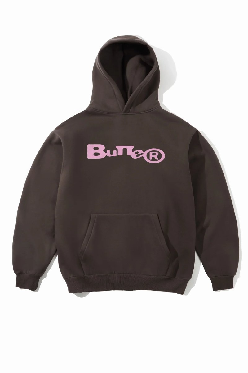 BUTTER REGISTERED PULLOVER HOODIE Brown / Pink