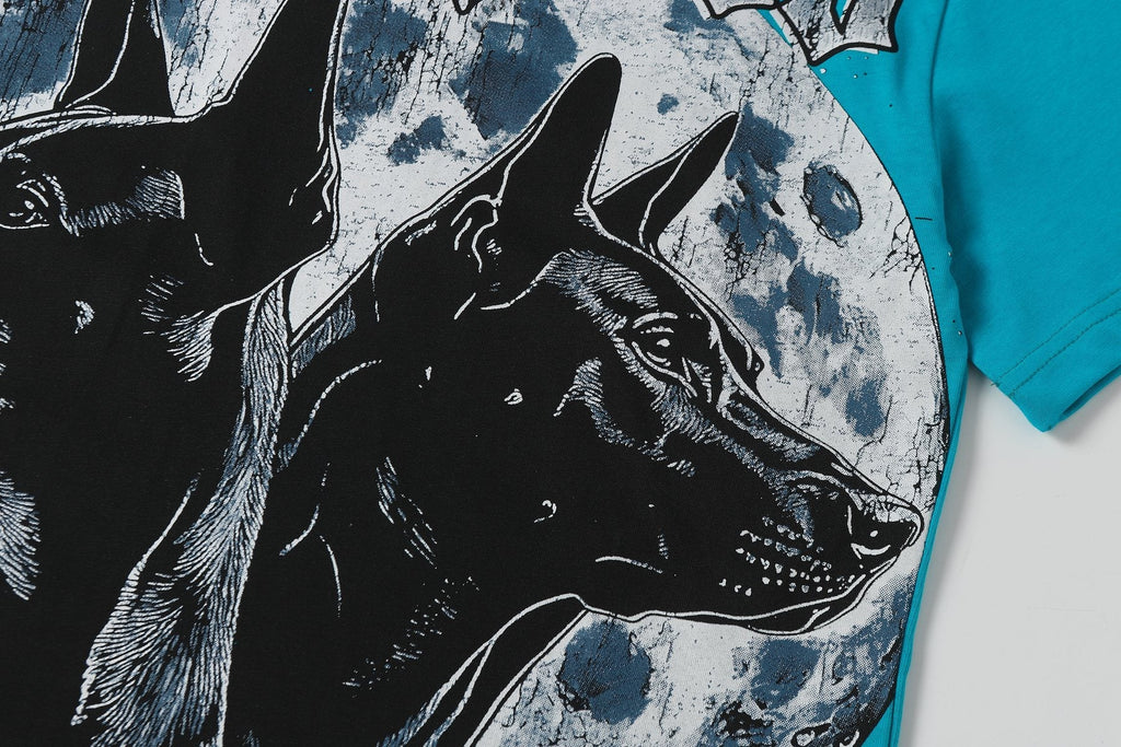 Godspeed Doberman Moon Graphic T-Shirt
