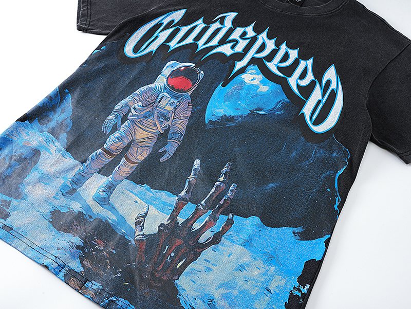 Godspeed Astronaut Moon Graphic T-Shirt