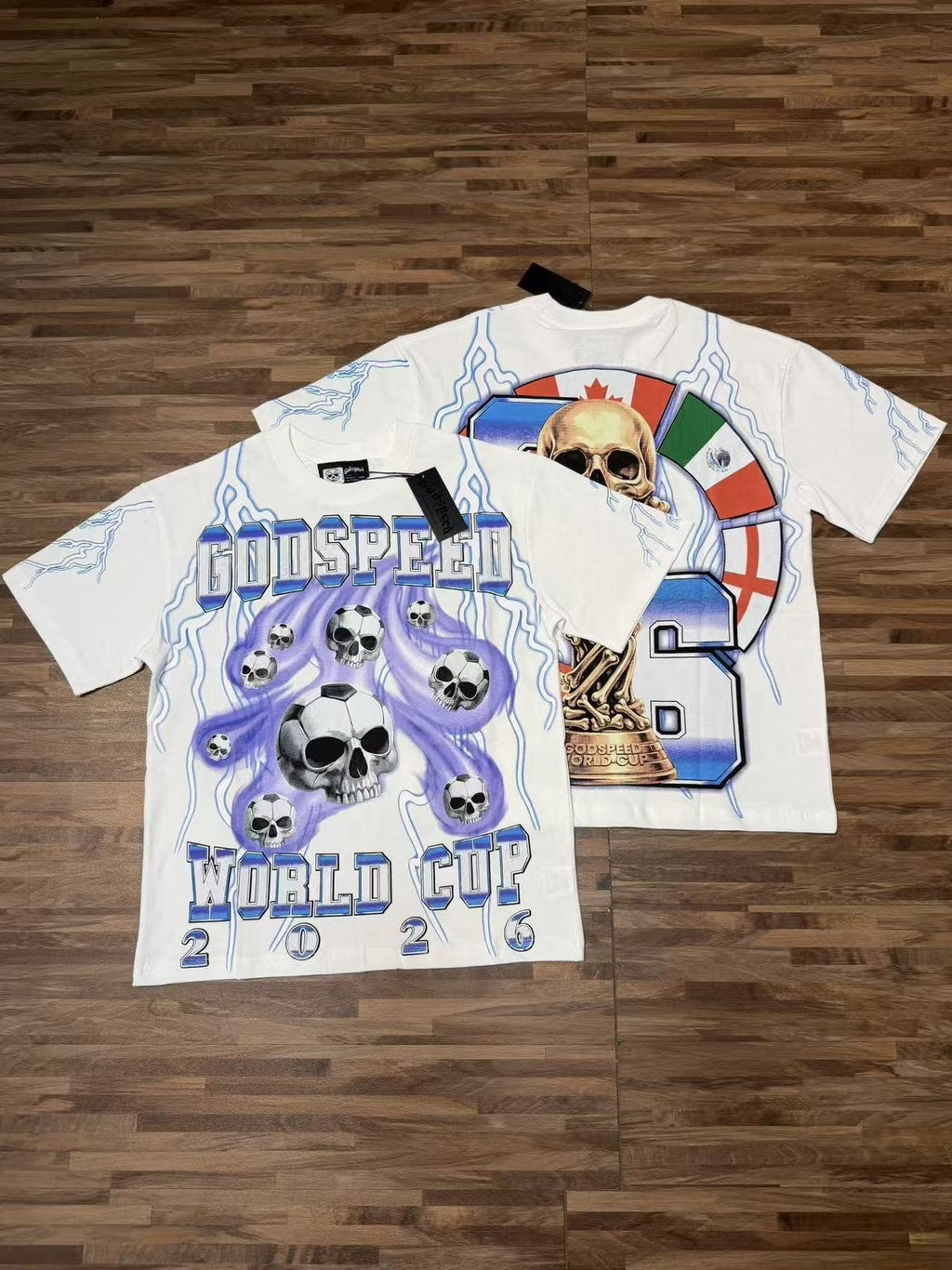 Godspeed World Cup 2026 Skull Soccer Graphic T-Shirt