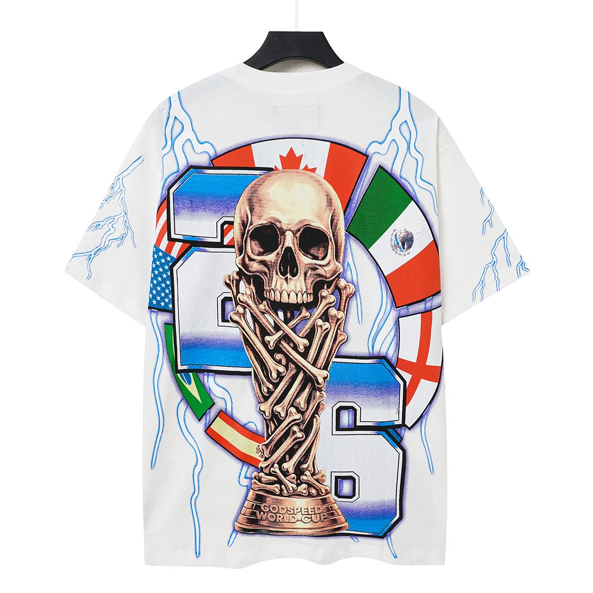 Godspeed World Cup 2026 Skull Soccer Graphic T-Shirt