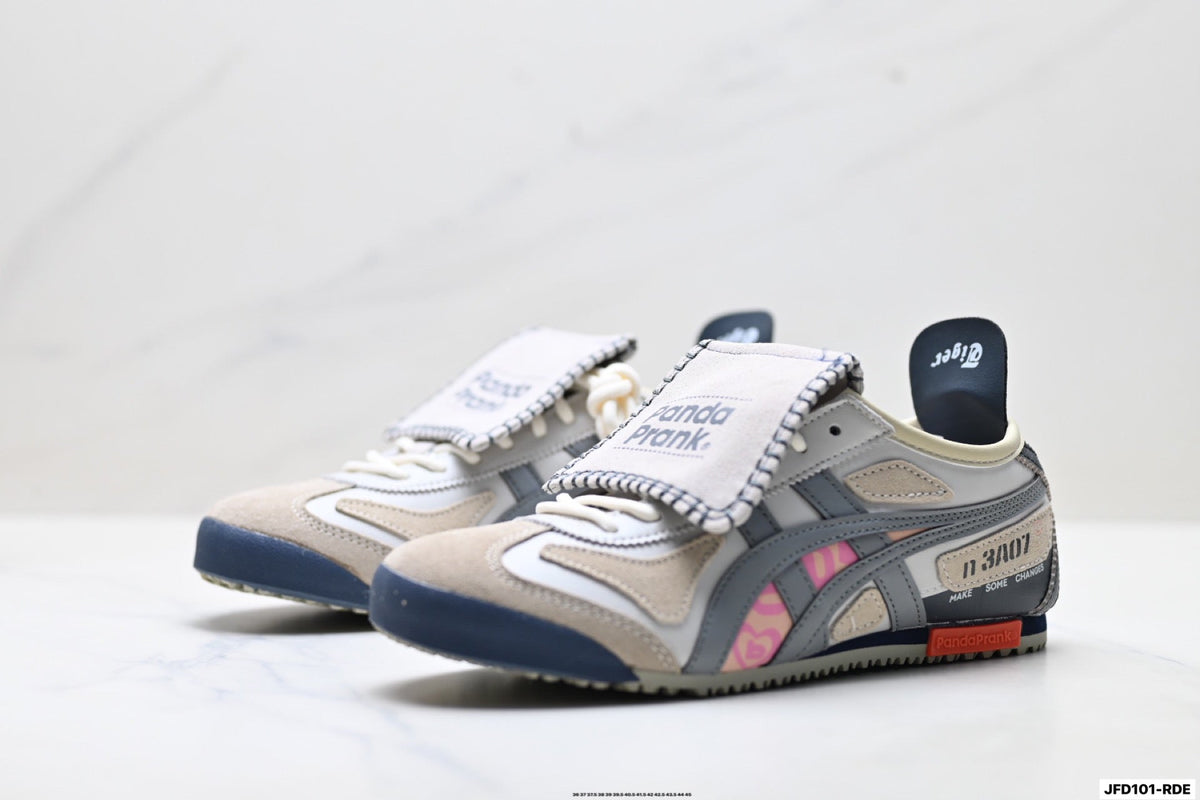 Onitsuka Tiger Retro Low Top Beige Gray Pink Unisex Shoes Style 29
