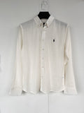 Ralph Lauren Ivory White Linen Long-Sleeve Shirt