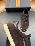 Zegna Triple Stitch Slip-On Sneakers - Suede And Leather Upper