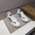 Burberry Plaid-Panel Low-Top Sneakers