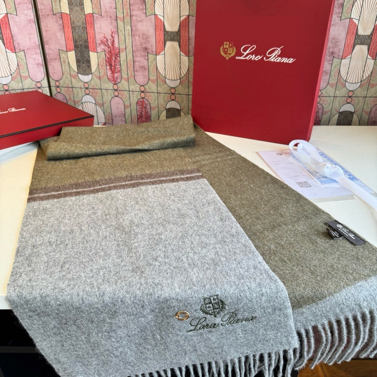 Loro Piana Reversible Fringed Scarf