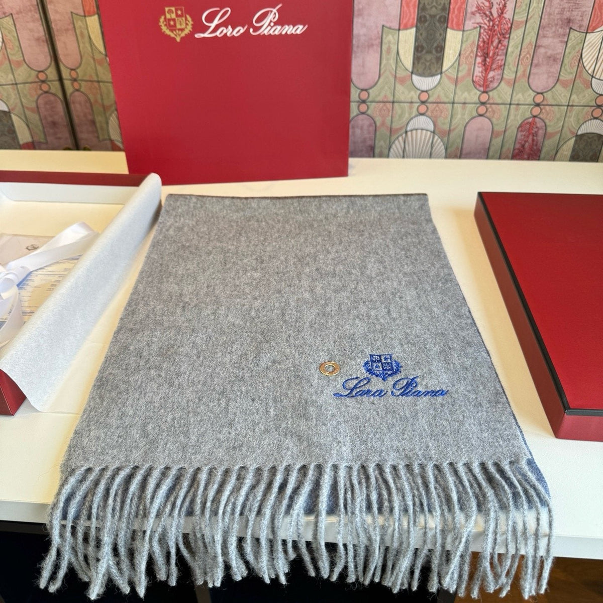 Loro Piana Reversible Fringed Scarf