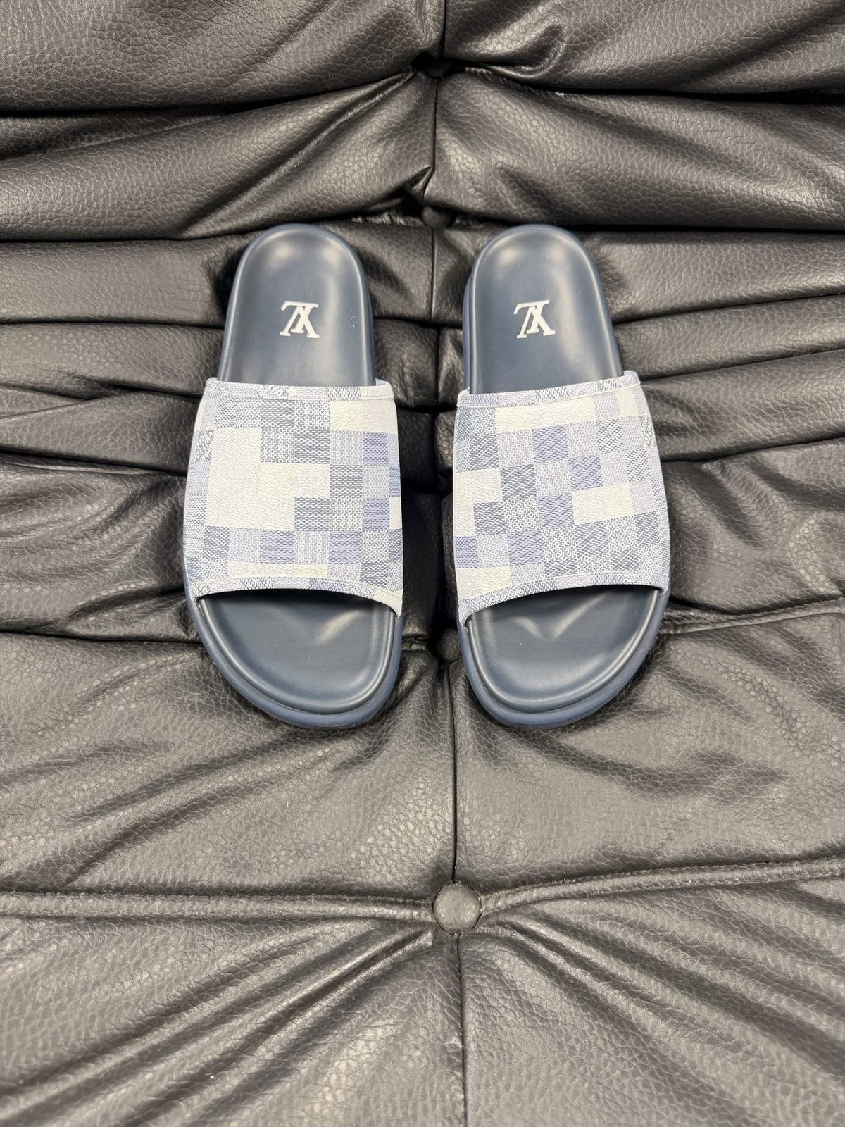 Louis Vuitton Checkered Slide Sandals