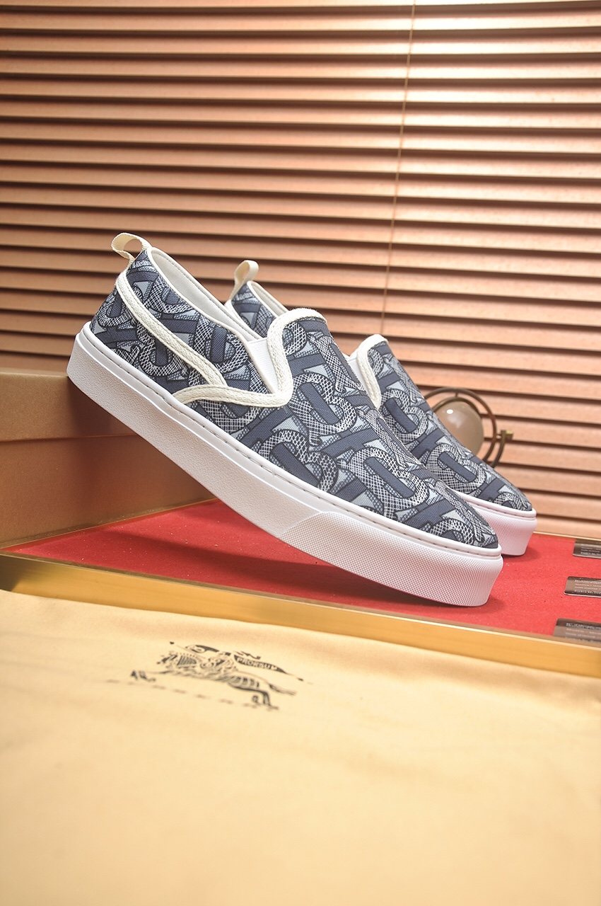 Burberry Patterned Slip-On Sneakers