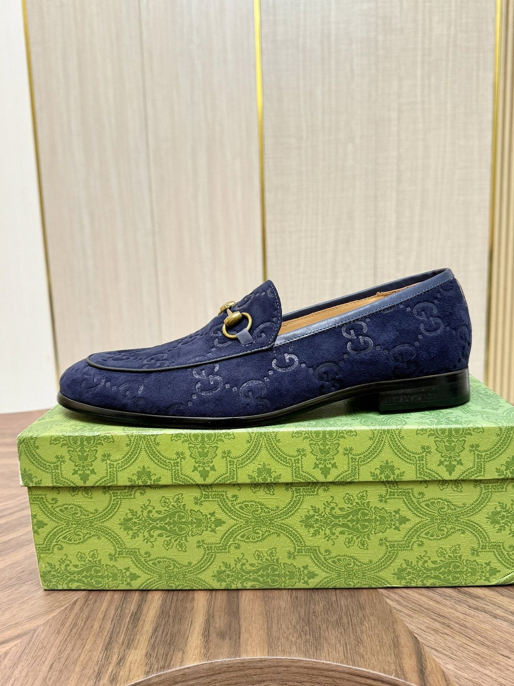 Gucci Men's Horsebit Monogram Loafers