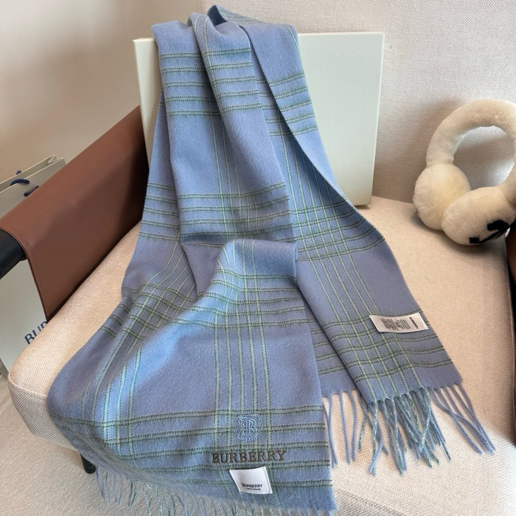 Burberry Plaid Fringe Scarf