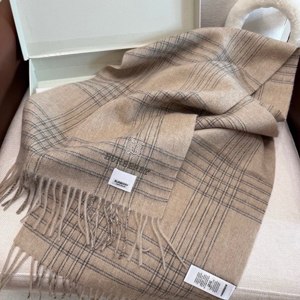 Burberry Plaid Fringe Scarf