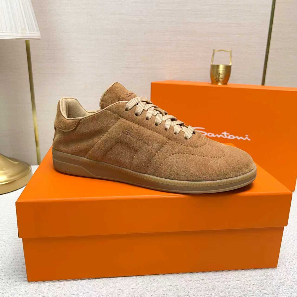 Santoni Black Low-Top Sneakers