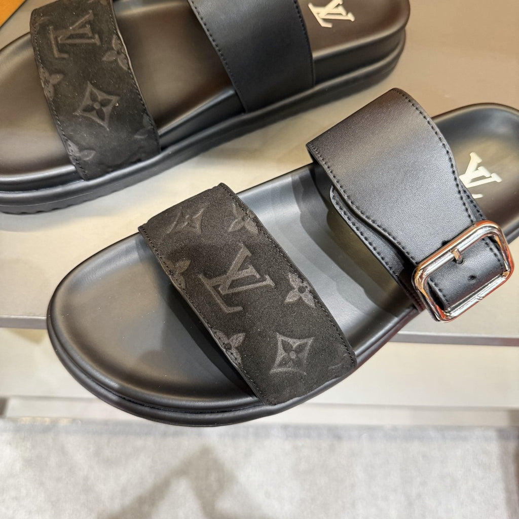 Louis Vuitton Two-Strap Slide Sandals - Open Toe And Open Heel