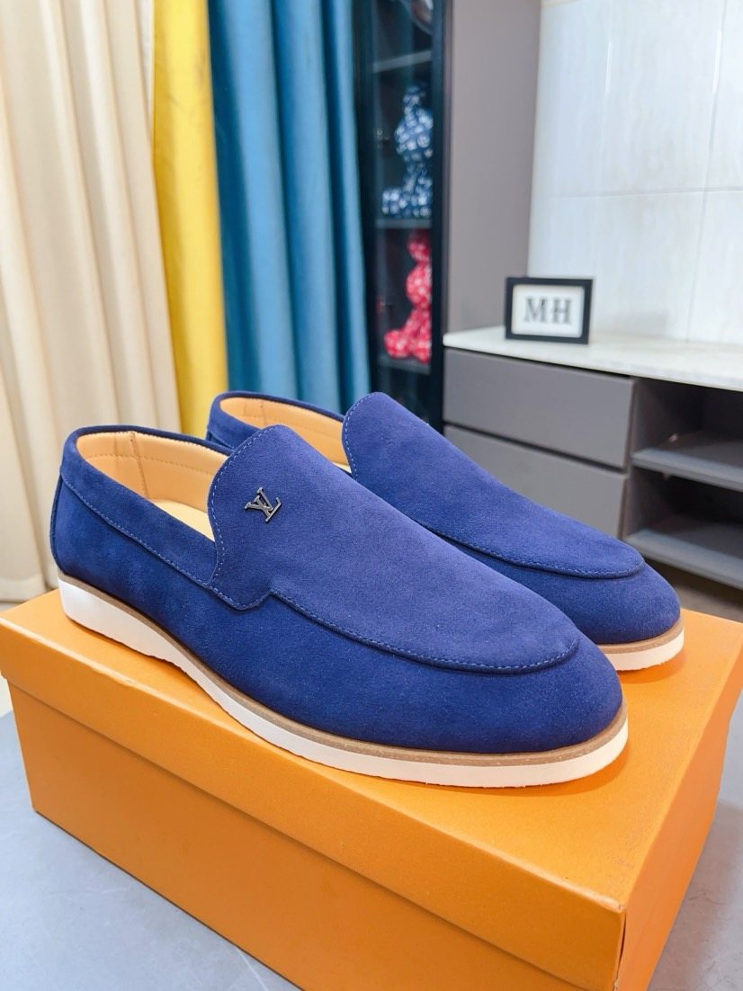 Louis Vuitton Textured Slip-On Loafers