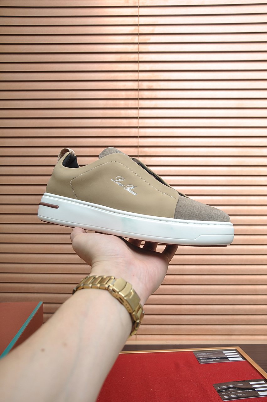 Loro Piana Low-Top Slip-On Sneakers