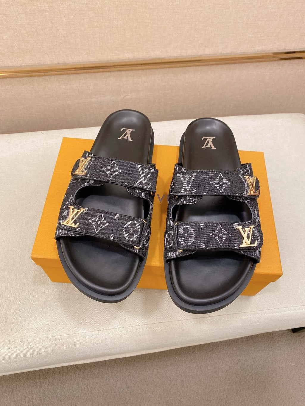 Louis Vuitton Men's Double-Strap Slide Sandals