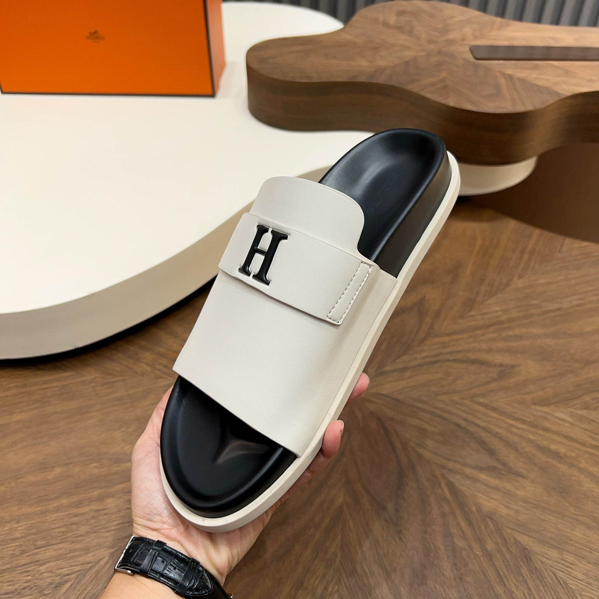 Hermès Men's H Hardware Slide Sandals