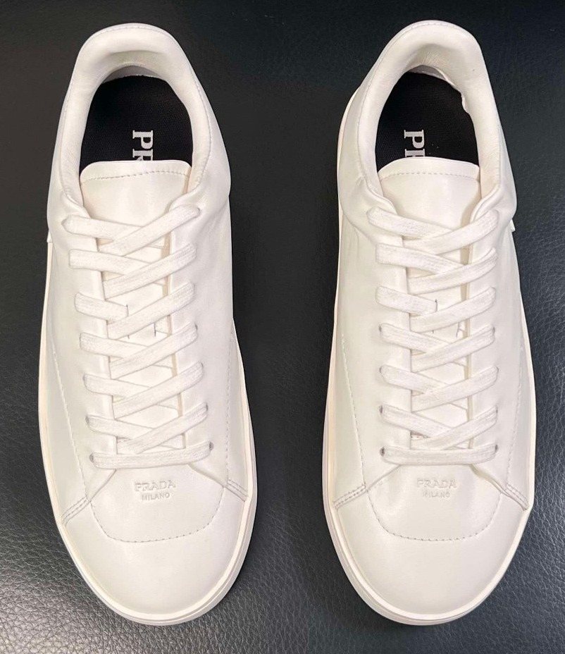 Prada Low-Top Leather Sneakers