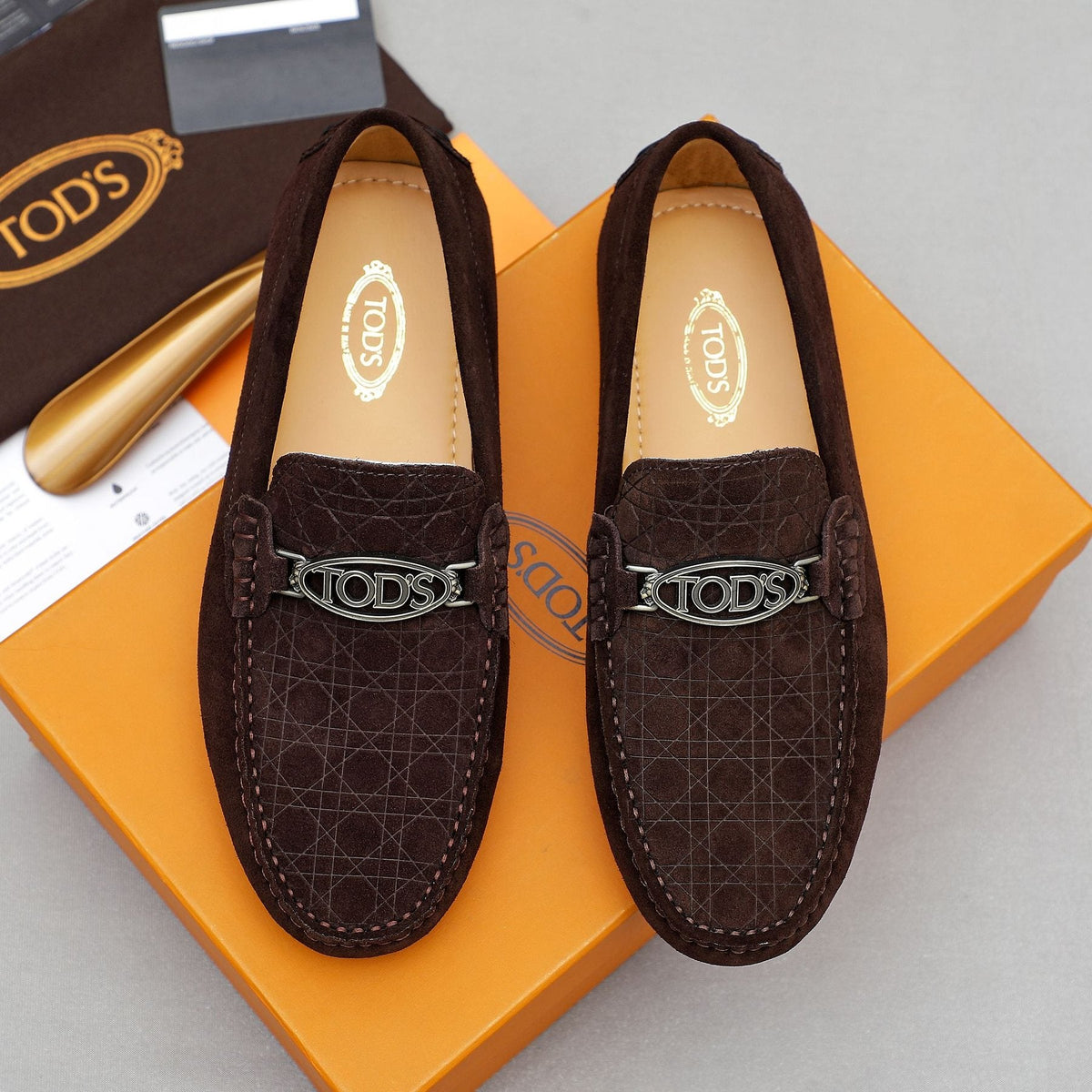 TOD'S Men's Suede Metal-Hardware Loafers