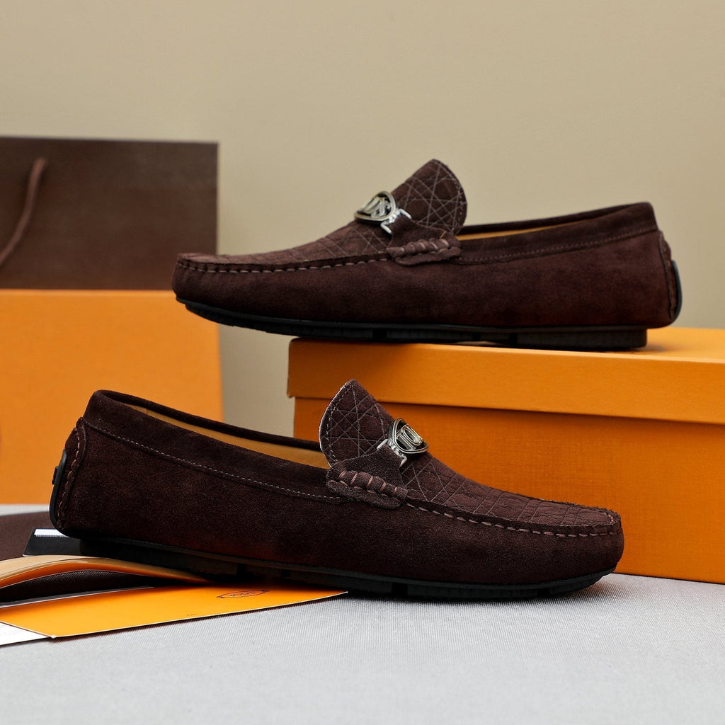 TOD'S Men's Suede Metal-Hardware Loafers