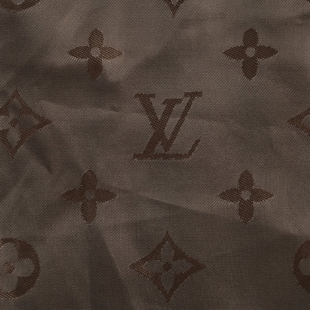 Louis Vuitton LV Monogram Jacquard Fleece Stand Collar Jacket Camel