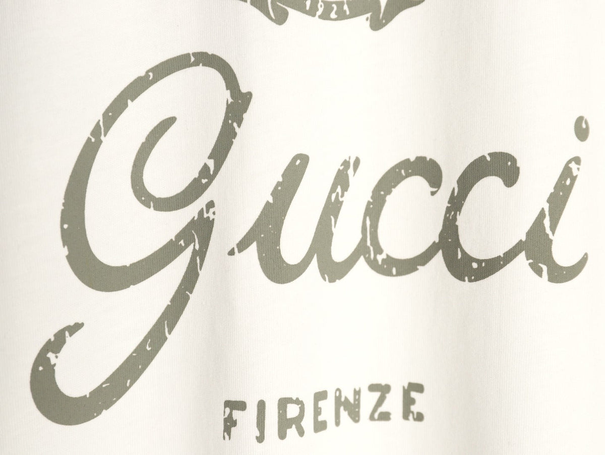 Gucci 26SS Vintage Emblem Graphic T-Shirt - White
