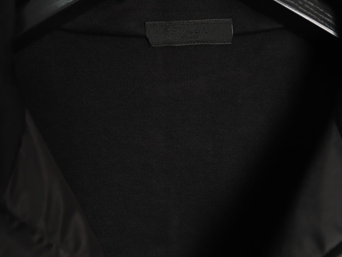 Prada Re-Nylon Panel Zip-Up Jacket - Black